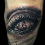 Tattoos - Hyperrealism Eye done in black and grey   - 104272